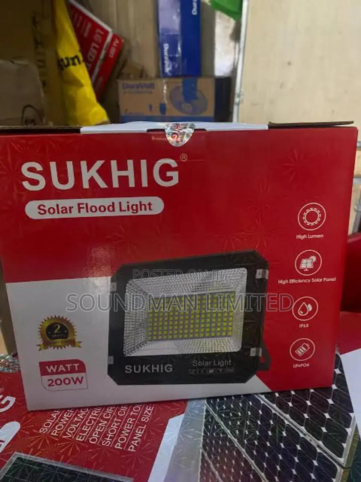 200w Sukhig Solar Floodlight With Solar Panel