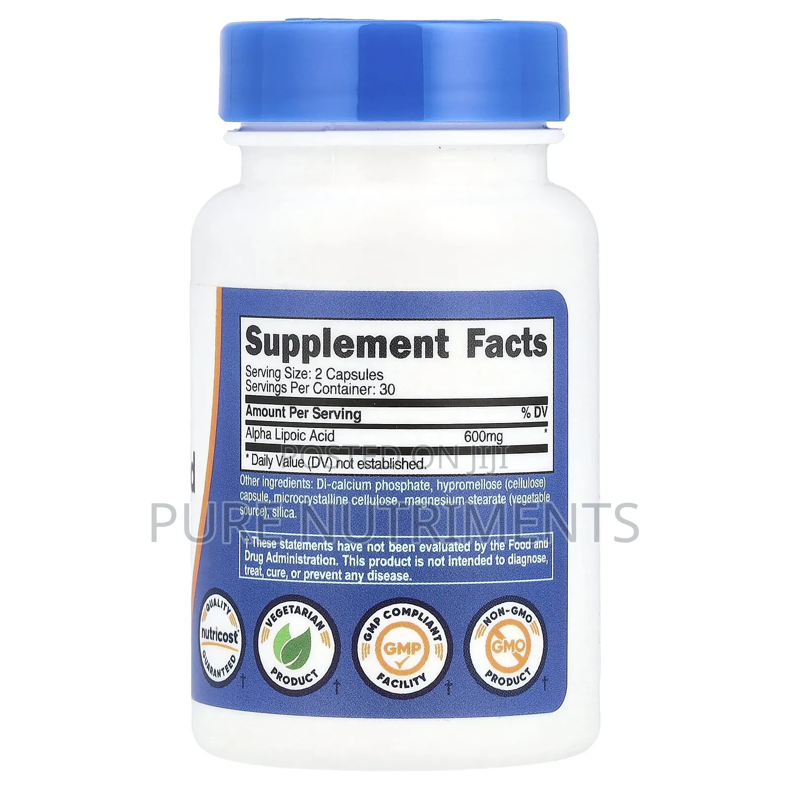 Nutricost Alpha Lipoic Acid 300mg Per Capsule 60 Capsules