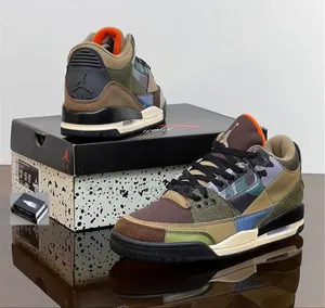 Top Quality Jordan 3 Retro Camouflage Pacthwork Luxury Sneakers