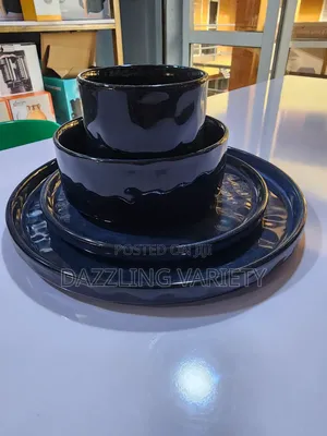 16pcs Luxury Navy Blue Ceramic Dinner Set