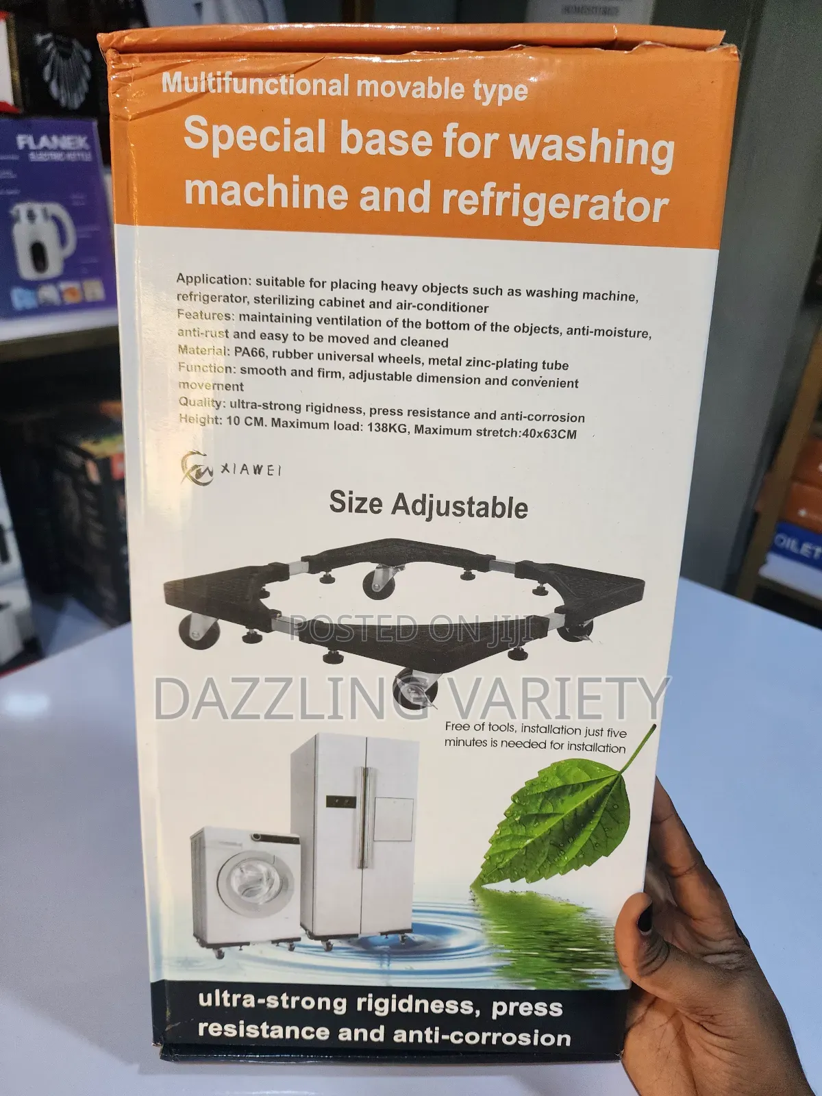 Universal Adjustable Fridge/Washing Machine Base