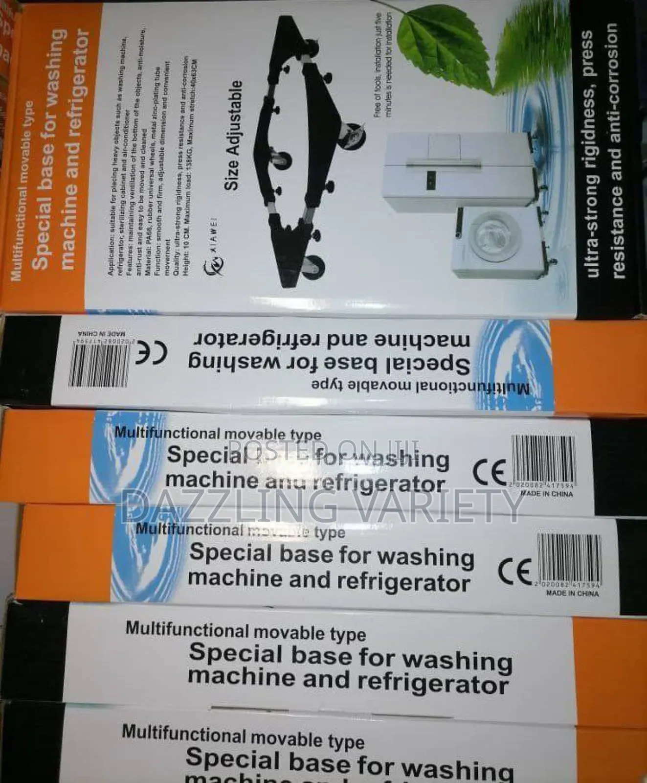 Universal Adjustable Fridge/Washing Machine Base