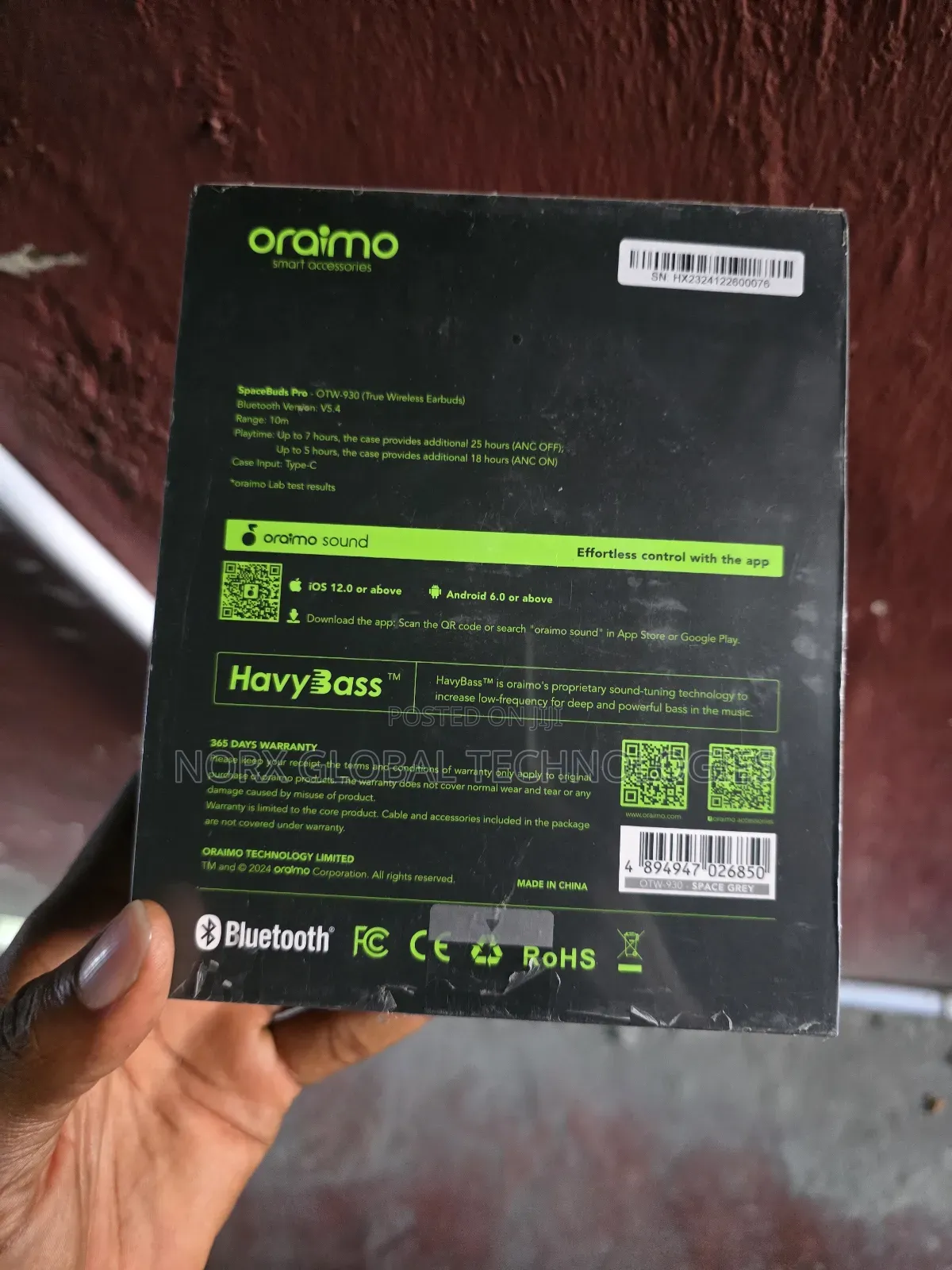 Oraimo Spacebuds Pro Earbuds Active Noise Cancelation