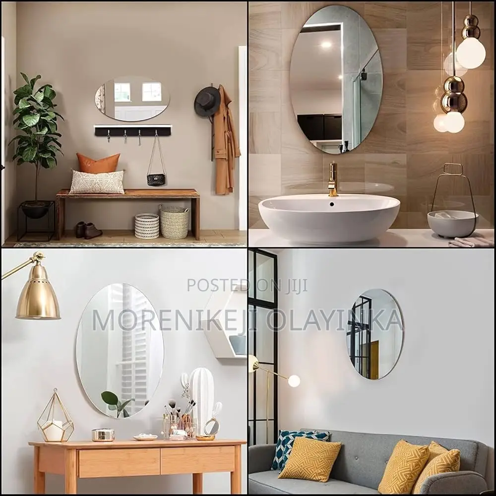 Oval Mirror Sticker