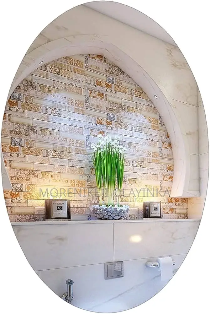 Oval Mirror Sticker