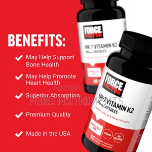 Force Factor Vitamin Mk-7 100mcg 60 Capsules