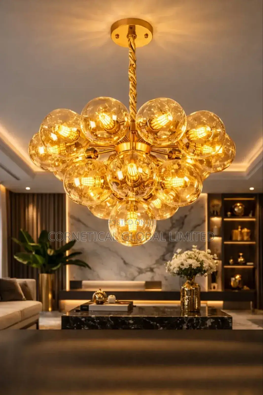 Modern Bubble/Cluster Globe Chandelier (20 Bulbs)