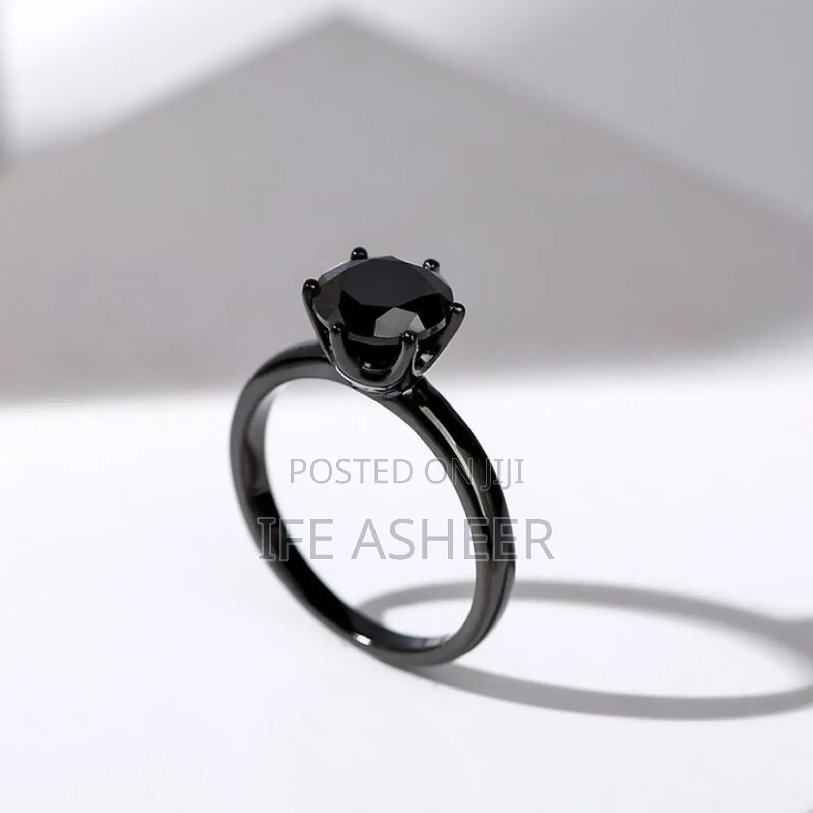 Ladies Black Proposal Ring 001 - Black