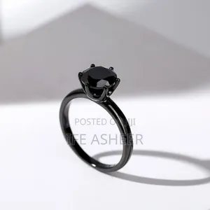 Ladies Black Proposal Ring 001 - Black