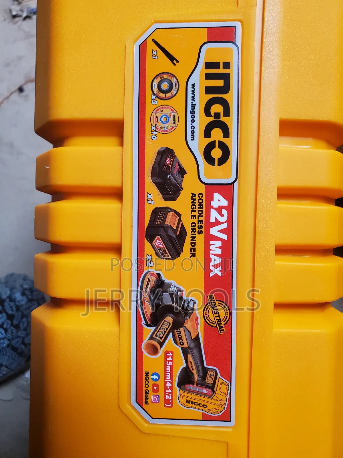 Ingco Lithium Powered Angle Grinder