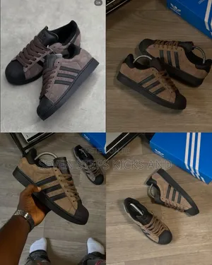 High Quality Adidas Superstar Ii Black/Brown Luxury Unisex Sneakers