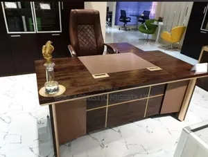 Ceo Executive L-shaped Office Desk Leather Chair