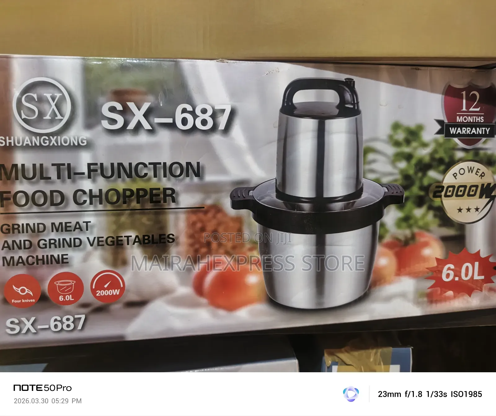 6l Sx Yam Pounder/ Food Processor