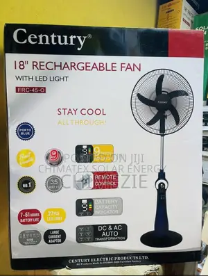 Century 18" Rechargeable Fan (Model FRC-45-O) Very Much Affordable