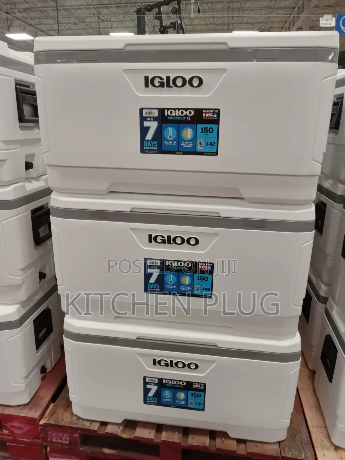 Igloo 150-Quart Maxcold Performance Cooler.