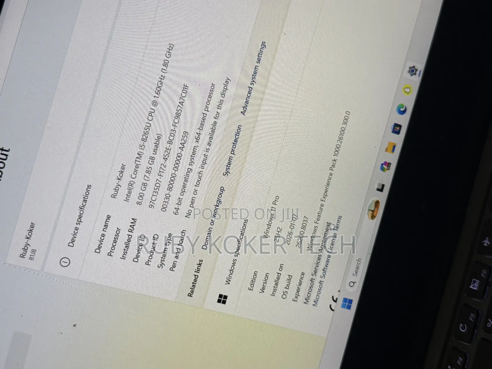 Laptop Lenovo 8GB Intel Core i5 SSD 128GB