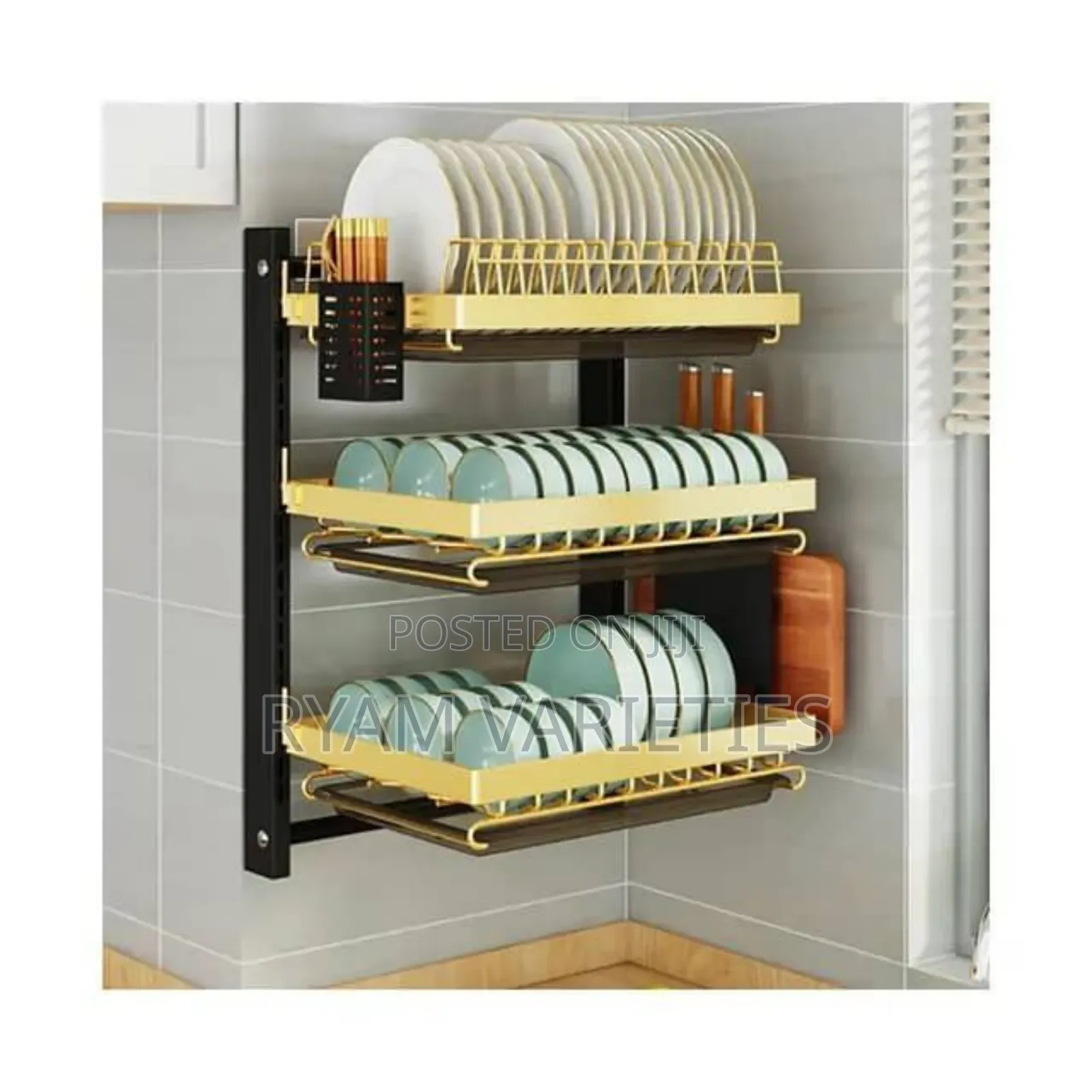 3tier Mounted Wall Dish Rack