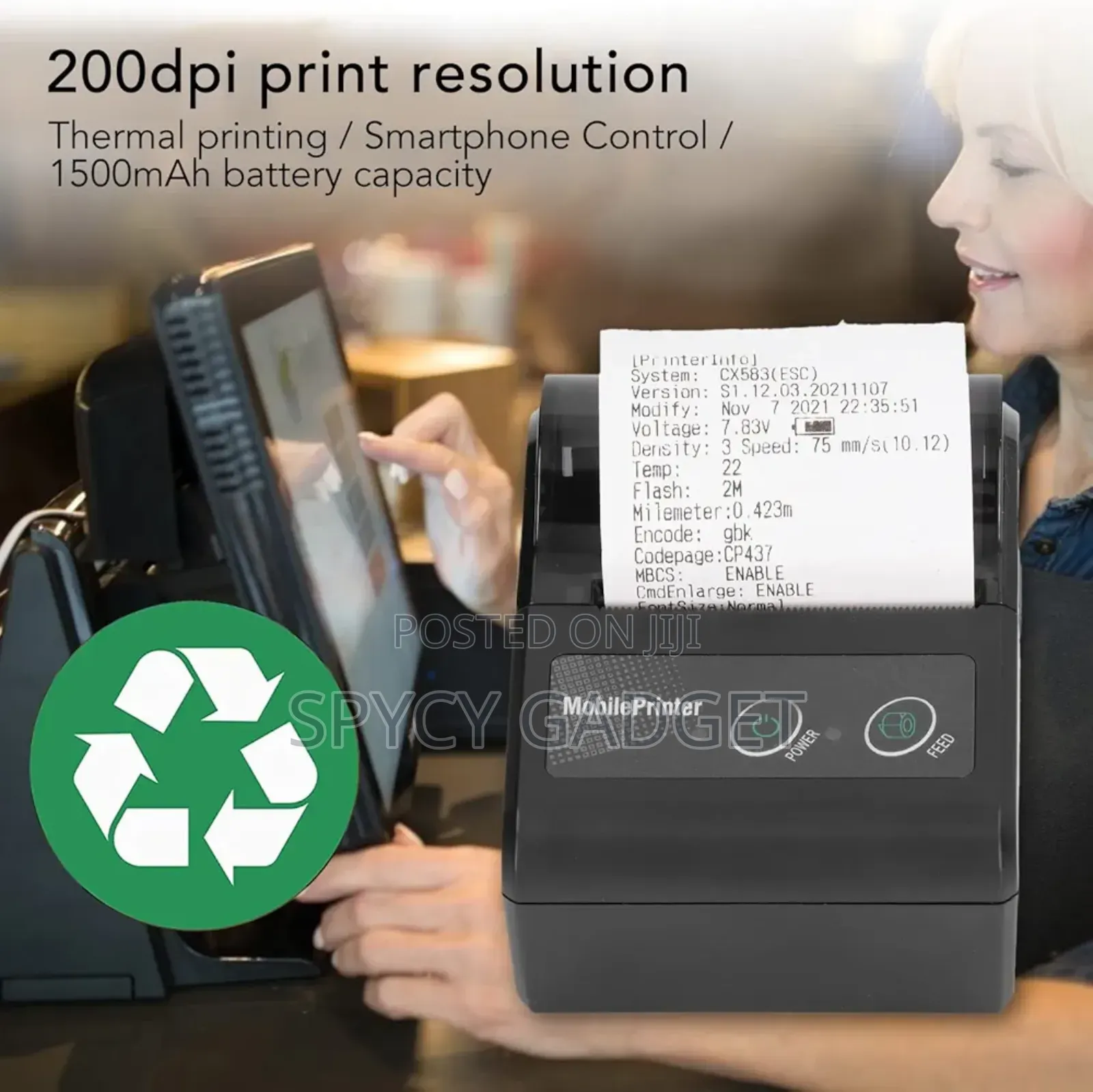 Portable Mobile Bluetooth Thermal Printer