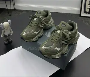 High Quality New Balance 9060 Olive Green Luxury Unisex Sneakers