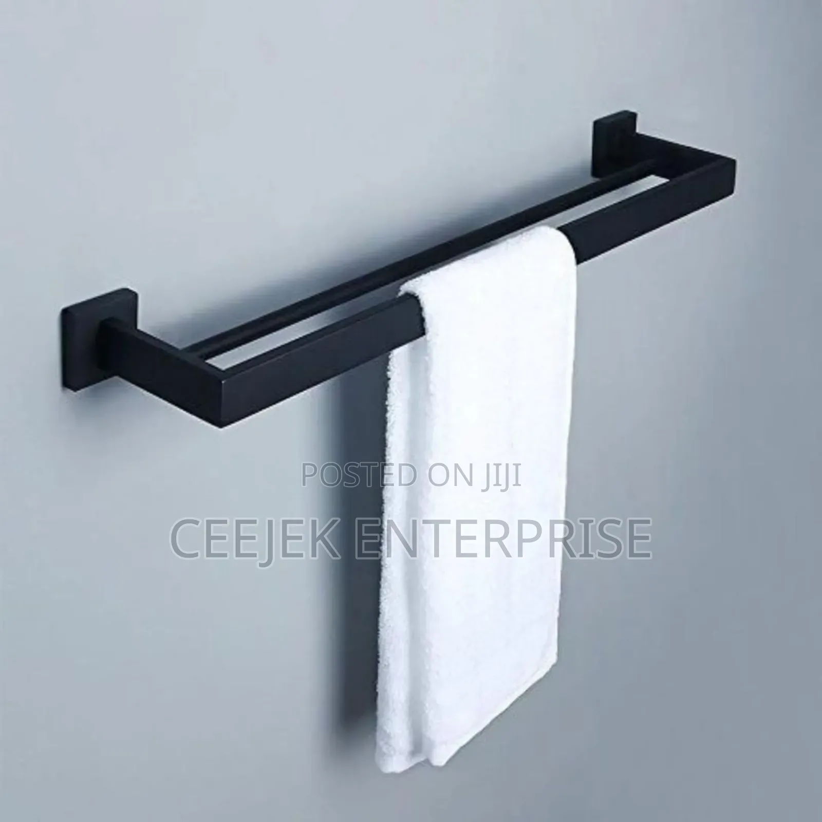 Double Black Towel Rack