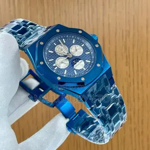 Audemars Piguet Luxury Blue Chain Strap Men's Chronograph Wristwatches