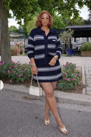 Zr Luxe Stripey Knit Set S M L