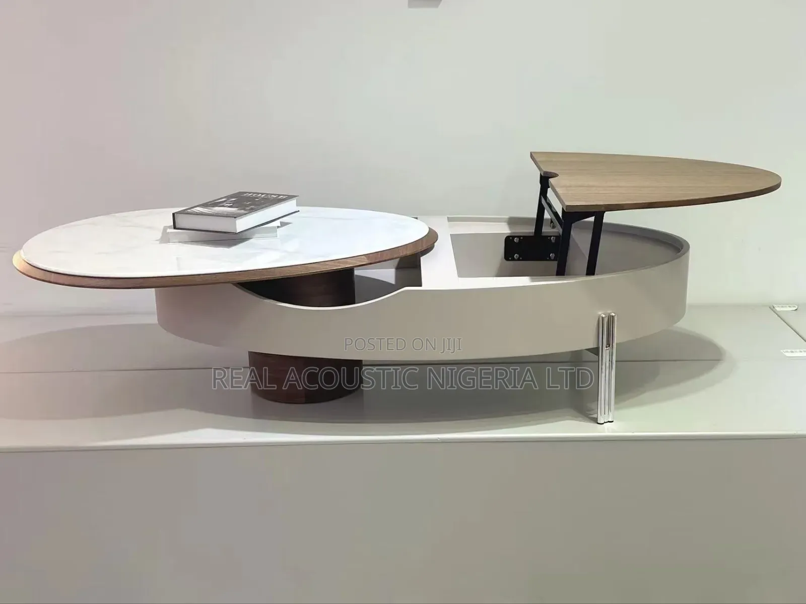 Smart Lift-Top Coffee Table – Hidden Storage, Work Desk Stools