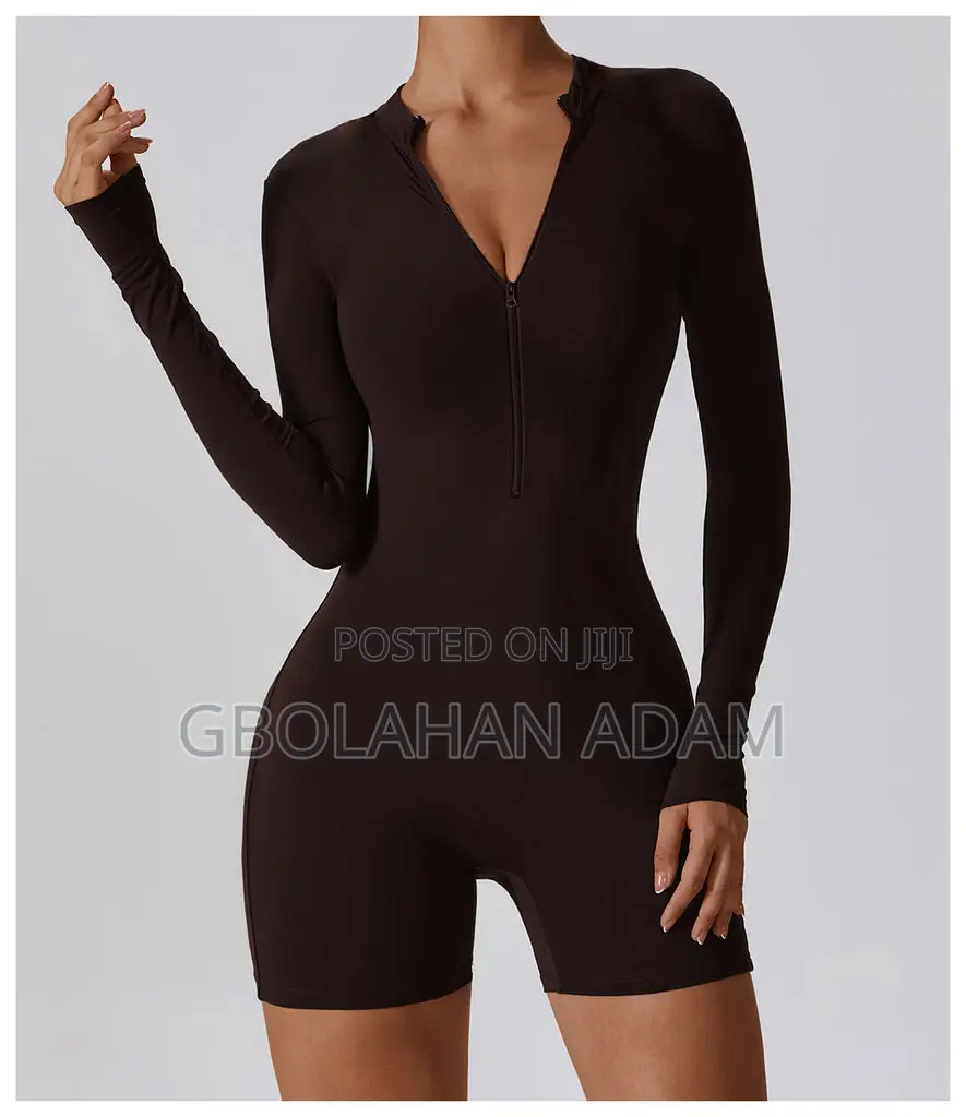 Zip-Up Black Romper