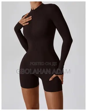 Zip-Up Black Romper
