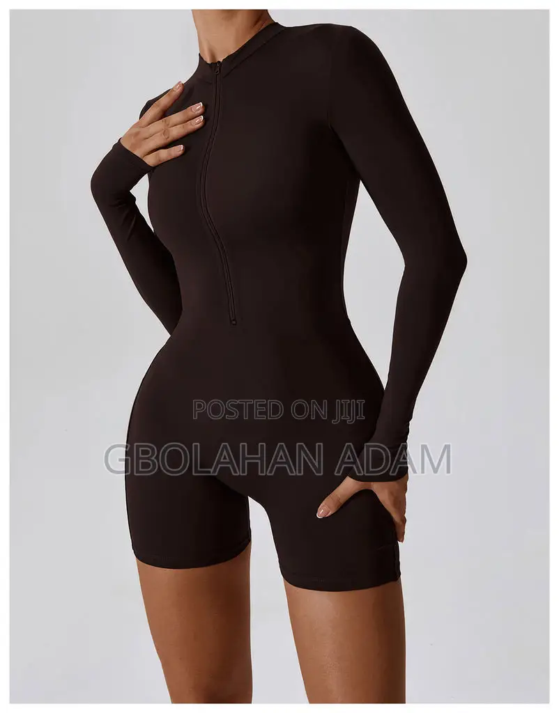 Zip-Up Black Romper