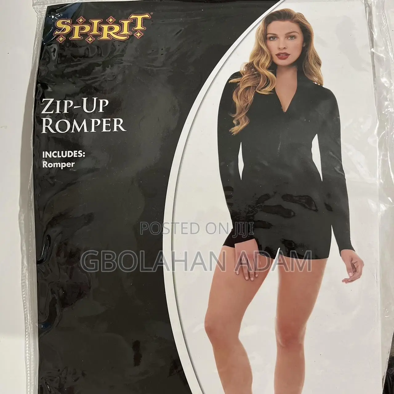 Zip-Up Black Romper
