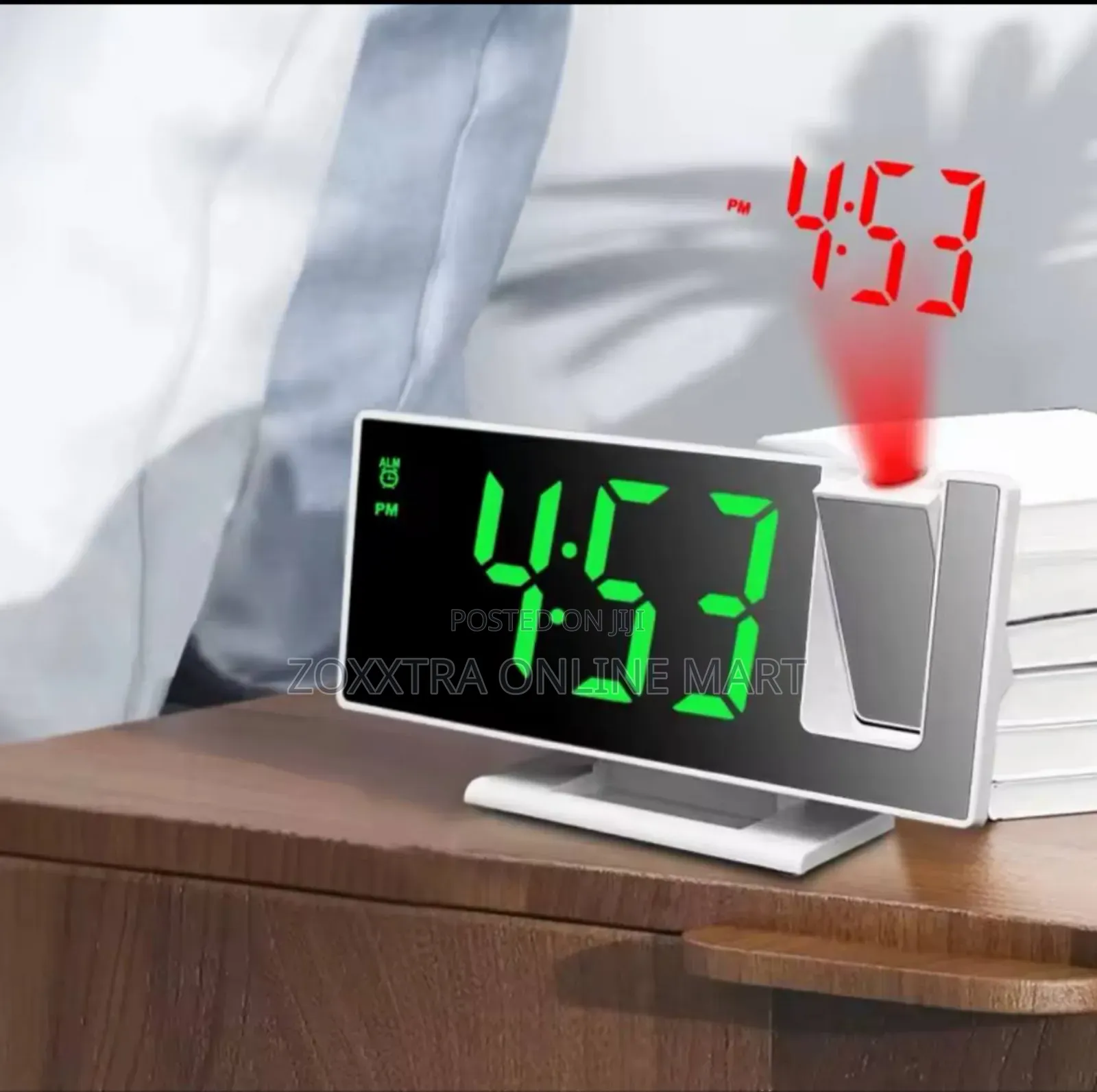 180° Led Projection Alarm Clock
