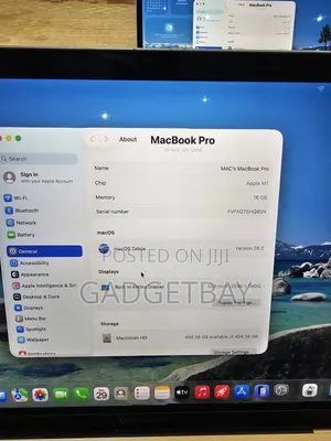 Laptop Apple MacBook Pro 2020 M1 16GB Apple M1 SSD 512GB