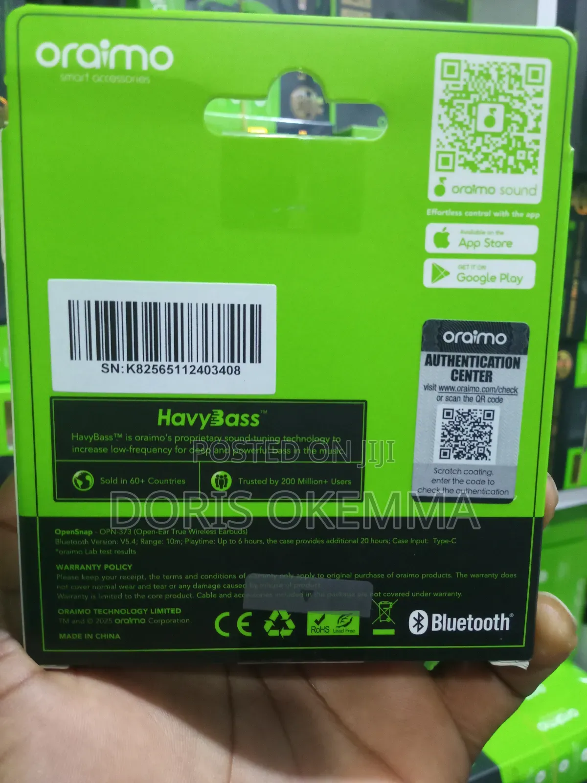 Original Oraimo Opensnap Open-Ear Earbuds – Havybasstm