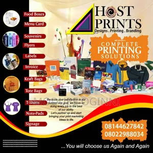 Business Cards, Jotters, Tote Bags,Stickers, Boxes, Paper Bags