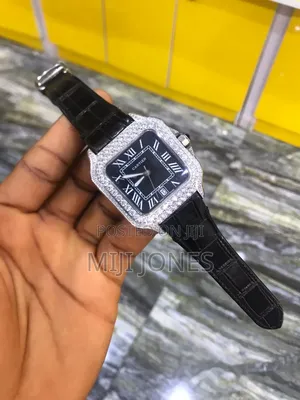"Cartier Inspired Iced Dial Watch - Premium Replica"