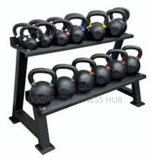 A 2-Tier Kettlebell Storage Rack