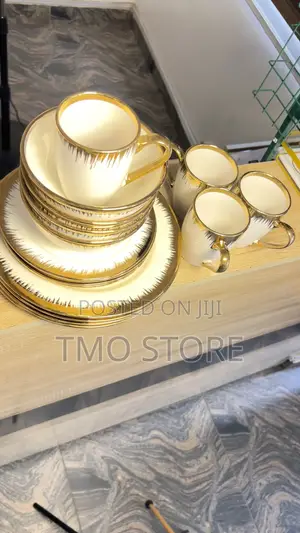 Gold-Plated Dinnerware Set