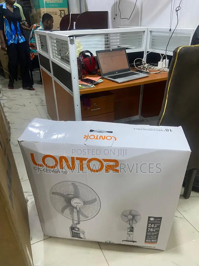 18” Rechargeable Fan With Mist Output Lontor