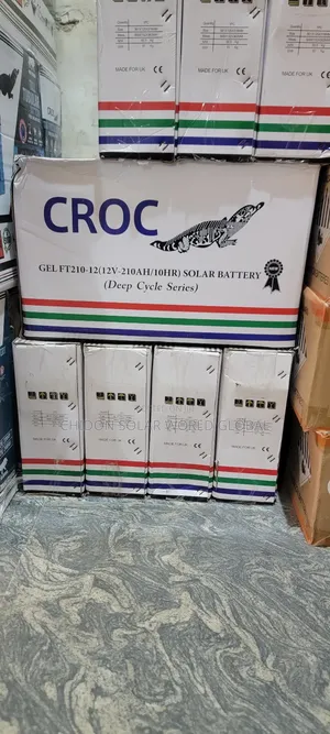 210ah Croc Solar Dry Cell Battery 12v