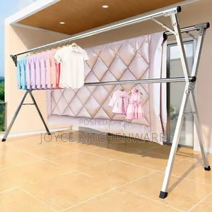 Outdoor Foldable Telescopic and Clothes Dryer Hanger- Rack