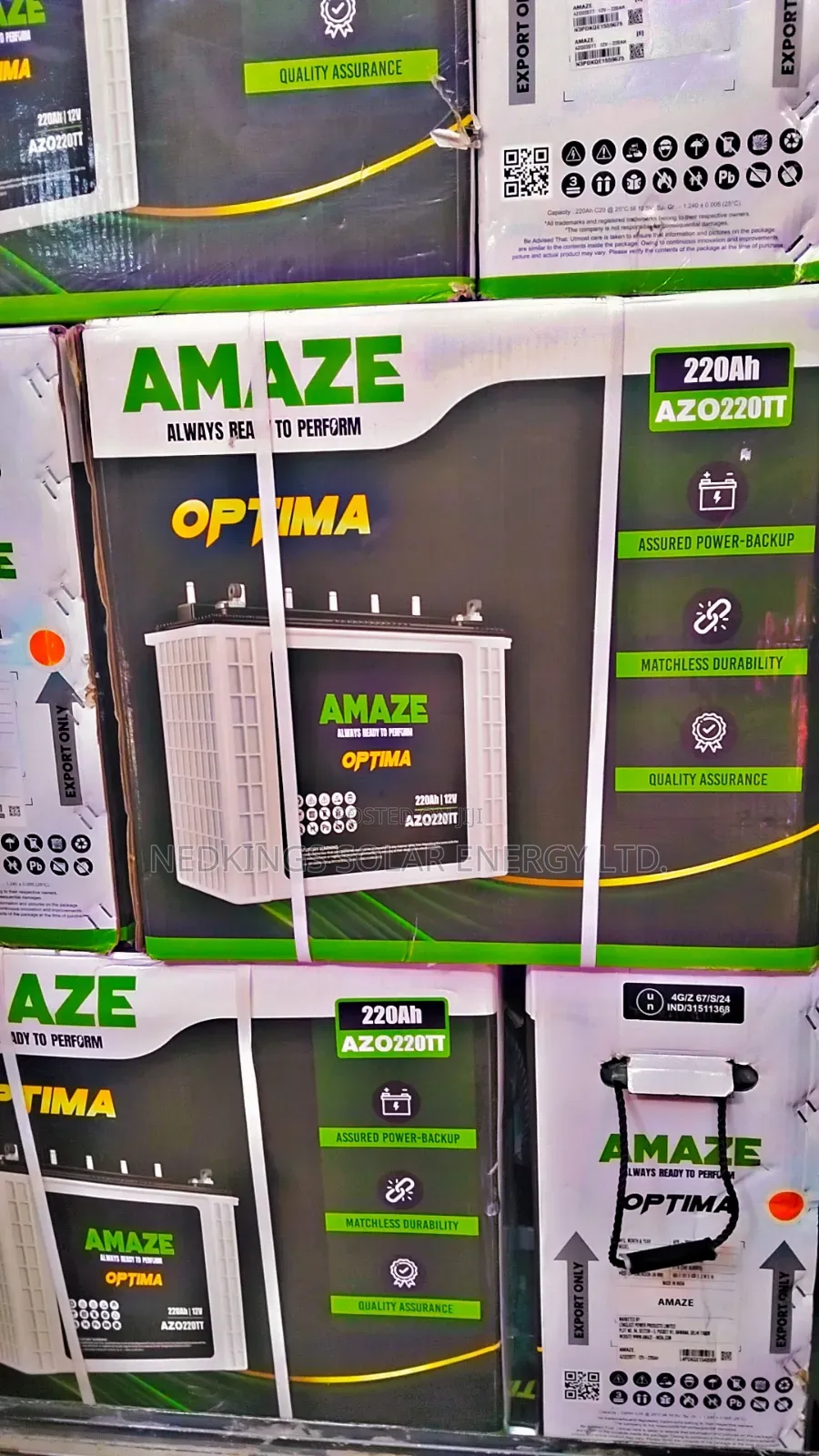 Amaze Tall Tubuler 220ah 12v