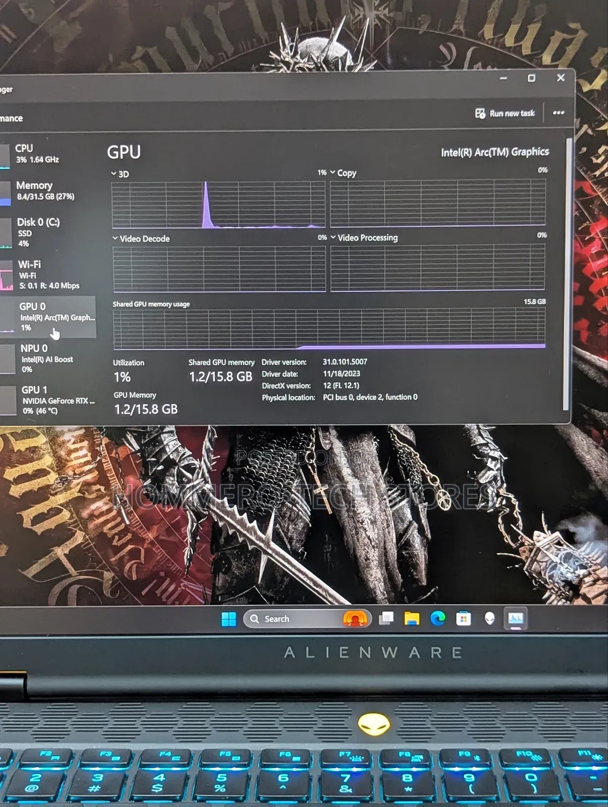 Laptop Dell Alienware M16 R2 32GB Intel Core Ultra 9 SSD 1T