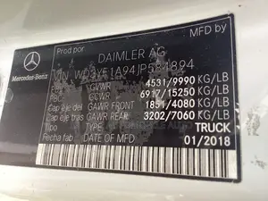 Mercedes-Benz Sprinter 2018 White