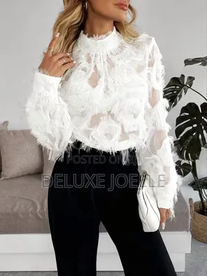 Emery Rose Fashionable Fluffy Long Sleeve Top