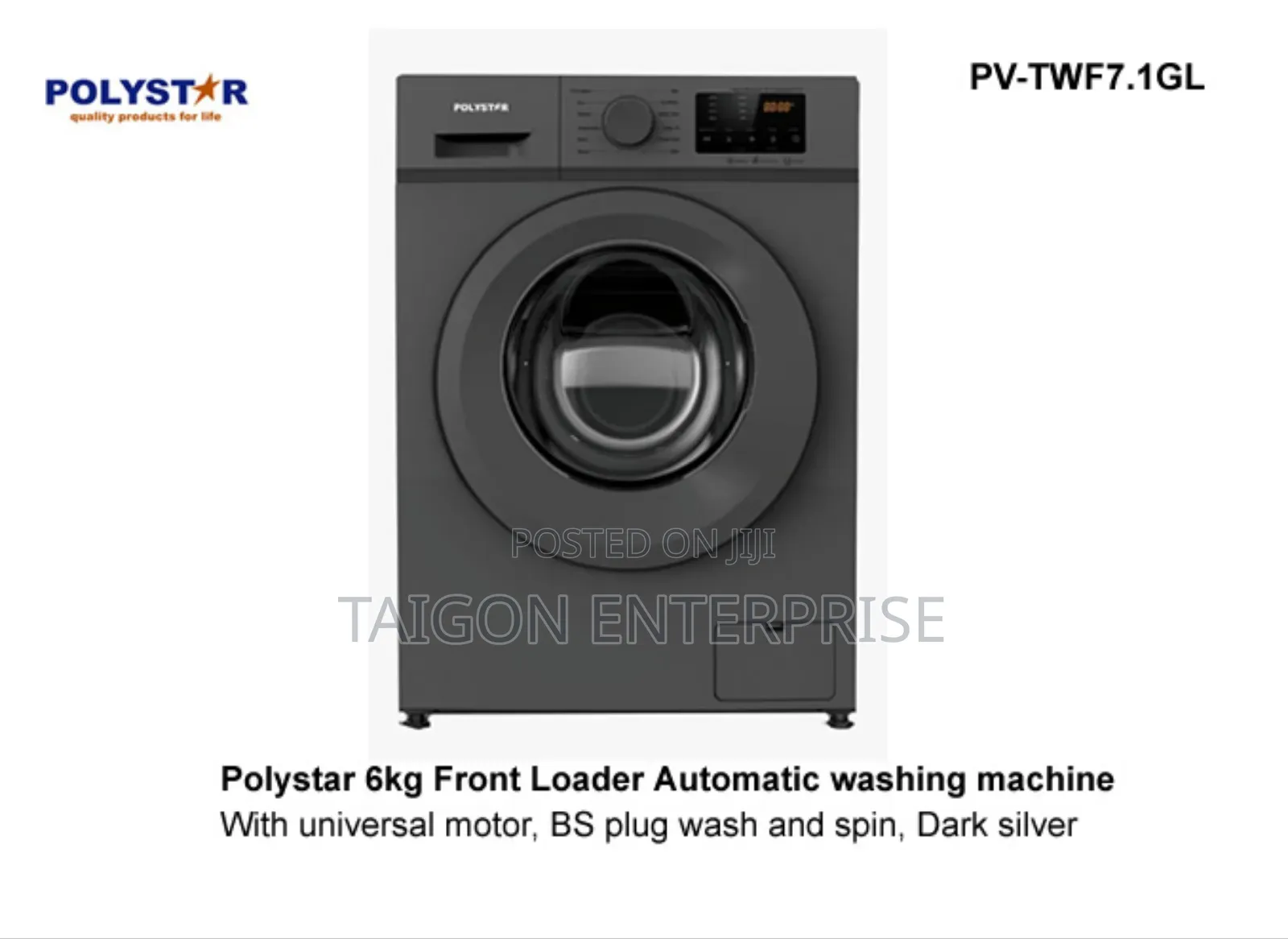 Polystar Front Loader Automatic Washing Machine