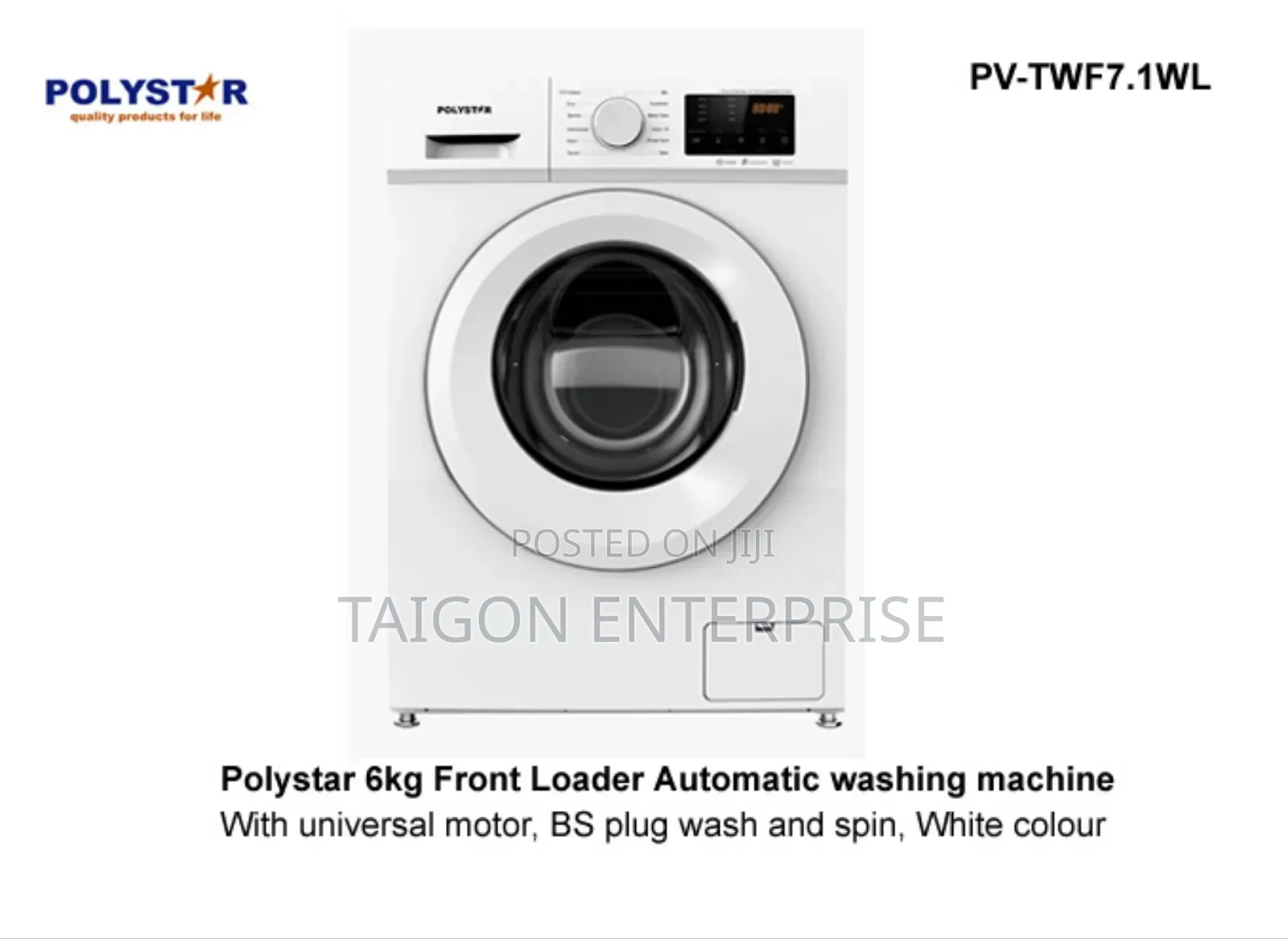 Polystar Front Loader Automatic Washing Machine