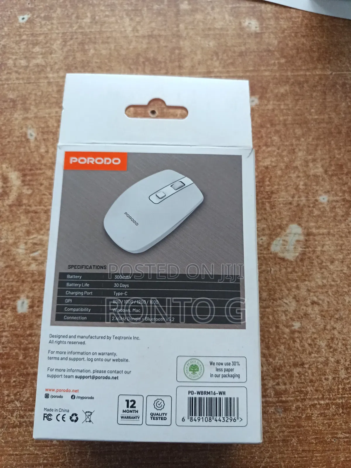 Porodo Rechargeable Wireless Bluetooth Mouse