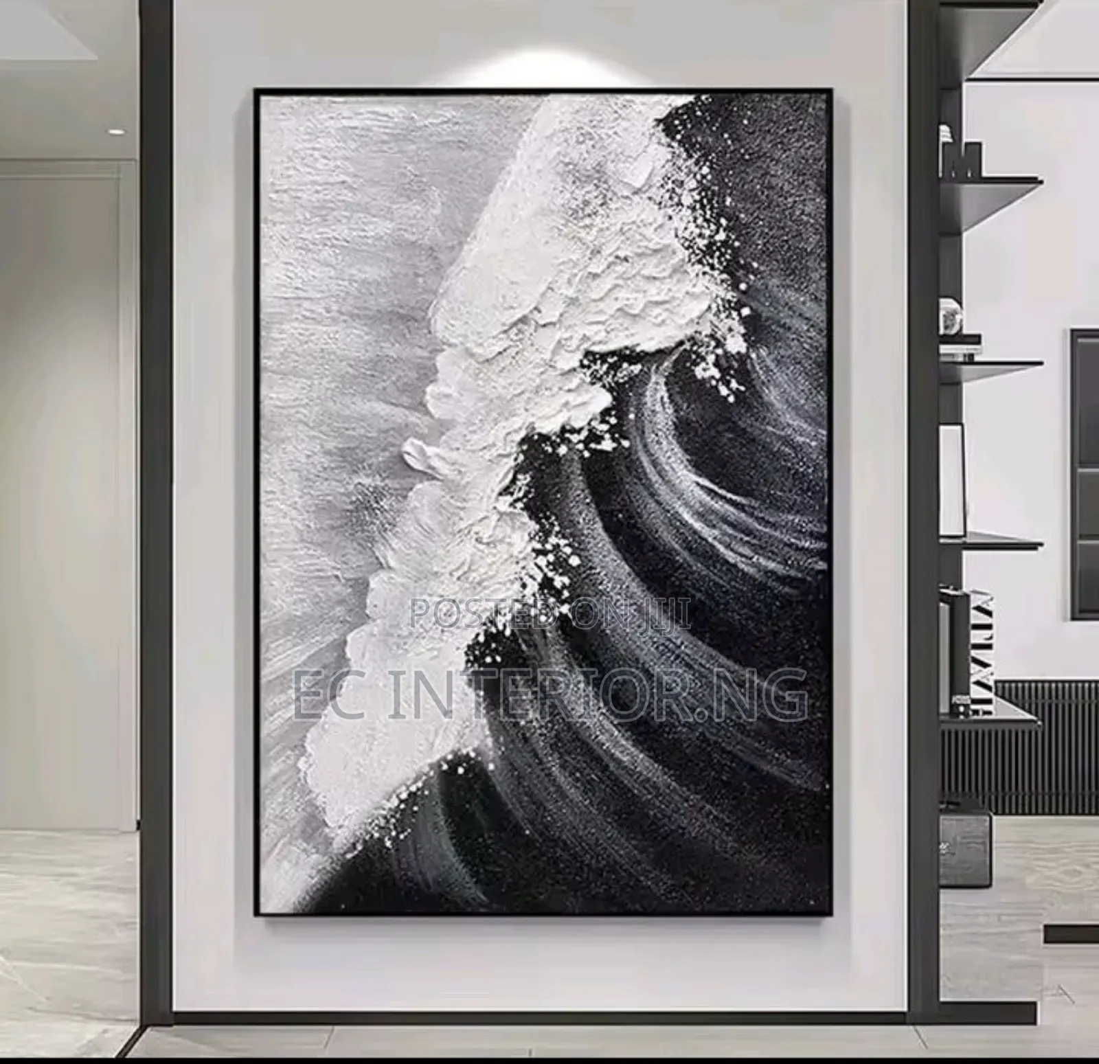 Hand Painted Black and White