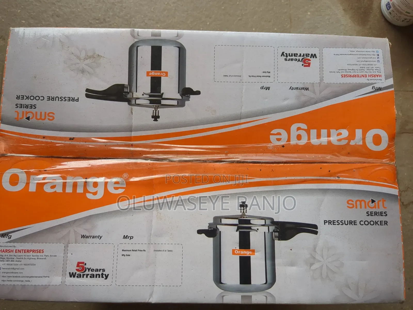 Orange Pressure Cooker 12l
